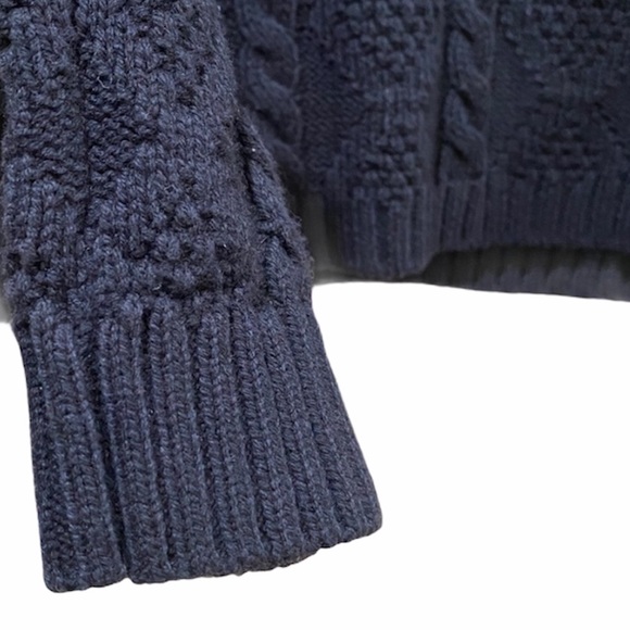 Guess Cable Knit Cropped Sweater Black Size XS - Picture 4 of 6